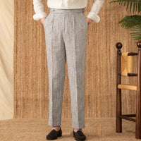 Cotton And Linen Thin Breathable Casual High Waist Straight Pants Prendersons