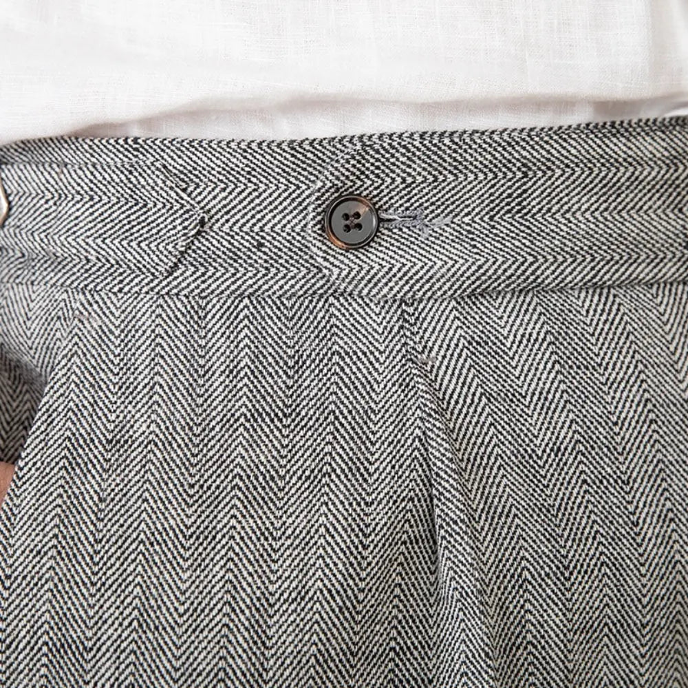 Cotton And Linen Thin Breathable Casual High Waist Straight Pants Prendersons