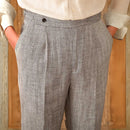 Cotton And Linen Thin Breathable Casual High Waist Straight Pants Prendersons