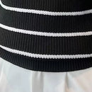 Design Half Zipper Striped Sweater For Men – Black & Blue | Casual Layering | Old Money Knitwear Prendersons