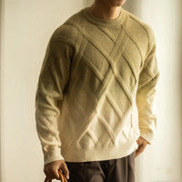 Diamond Lattice Jacquard Gradient Sweater Prendersons