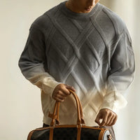 Diamond Lattice Jacquard Gradient Sweater Prendersons