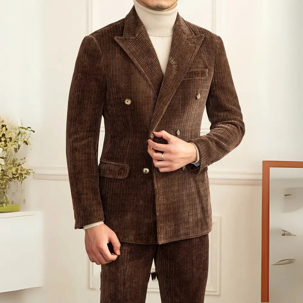 Tailored business suit brown