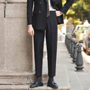 Draping Folding Angle Men's Simplicity Draping Business Slim Fit Suit Pants Prendersons