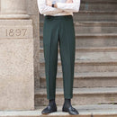 Draping Folding Angle Men's Simplicity Draping Business Slim Fit Suit Pants Prendersons