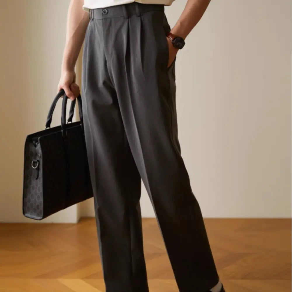 Elastic Straight Commuter Business Draped Casual Pants Prendersons