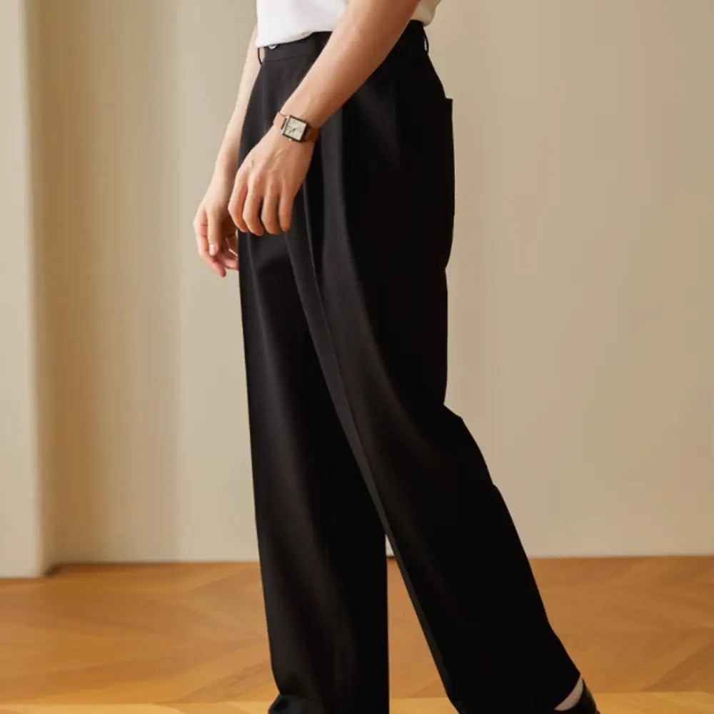 Elastic Straight Commuter Business Draped Casual Pants Prendersons