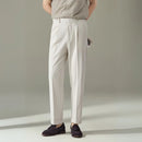Straight Fit Light Business Mens Baggy Pants – Black, Navy Blue, Brown, Apricot, White | Old Money Menswear Prendersons