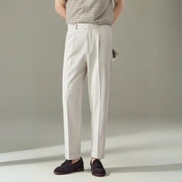 Straight Fit Light Business Mens Baggy Pants – Black, Navy Blue, Brown, Apricot, White | Old Money Menswear Prendersons