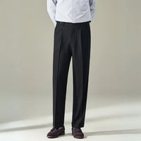 Straight Fit Light Business Mens Baggy Pants – Black, Navy Blue, Brown, Apricot, White | Old Money Menswear Prendersons