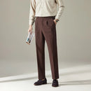 Straight Fit Light Business Mens Baggy Pants – Black, Navy Blue, Brown, Apricot, White | Old Money Menswear Prendersons