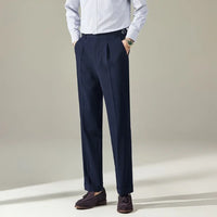 Straight Fit Light Business Mens Baggy Pants – Black, Navy Blue, Brown, Apricot, White | Old Money Menswear Prendersons