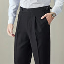 Straight Fit Light Business Mens Baggy Pants – Black, Navy Blue, Brown, Apricot, White | Old Money Menswear Prendersons