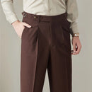 Straight Fit Light Business Mens Baggy Pants – Black, Navy Blue, Brown, Apricot, White | Old Money Menswear Prendersons