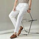 Straight Fit Light Business Mens Baggy Pants – Black, Navy Blue, Brown, Apricot, White | Old Money Menswear Prendersons