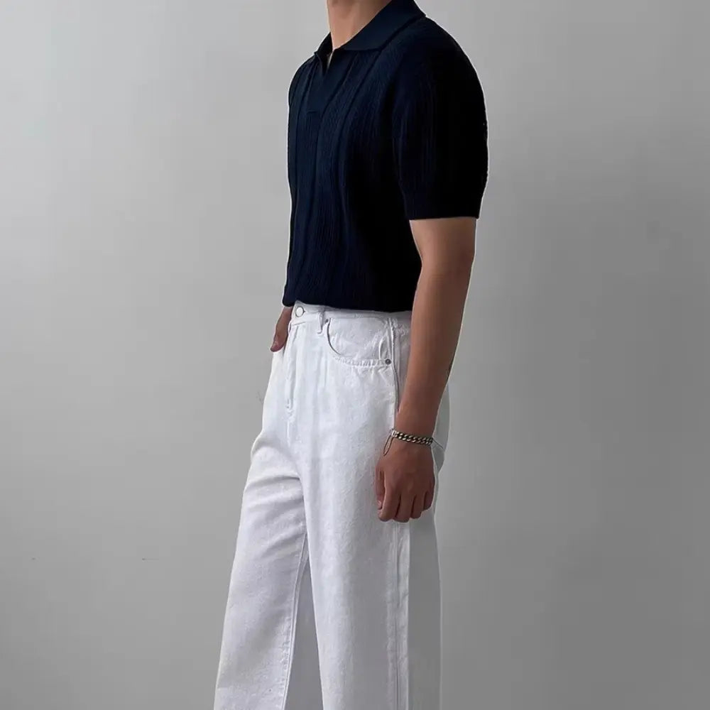 Men’s casual summer hollow shirt