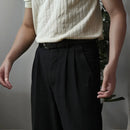 HOT Thread Double Pleated Loose Straight Cargo Casual Suit Pants Prendersons