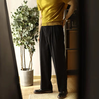 HOT Thread Double Pleated Loose Straight Cargo Casual Suit Pants Prendersons