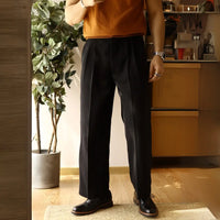 HOT Thread Double Pleated Loose Straight Cargo Casual Suit Pants Prendersons