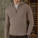 Half-height Zip Turtleneck Sweater Men's Long Sleeve Prendersons