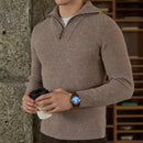 Half-height Zip Turtleneck Sweater Men's Long Sleeve Prendersons