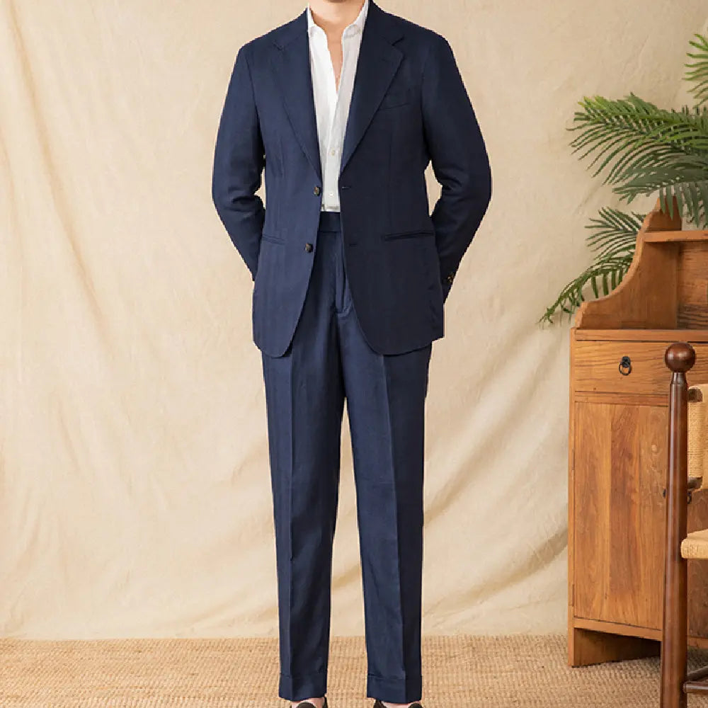 Breathable Half Lining Mens Lightweight Suits Set – Neutral Tones | Spring-Autumn | Old Money Aesthetic