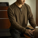 Half Long-sleeve Zipper T-shirt Men's Casual Bottoming Shirt Prendersons