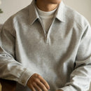 Half Zipper And Lapel Sweater For Men Spring And Autumn New Prendersons
