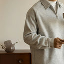 Half Zipper And Lapel Sweater For Men Spring And Autumn New Prendersons