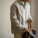 Half Zipper And Lapel Sweater For Men Spring And Autumn New Prendersons