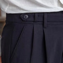 Harem Cropped Draping Slim Fit Skinny Men's Casual Pants Black | Old Money Menswear Prendersons