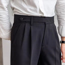 Harem Cropped Draping Slim Fit Skinny Men's Casual Pants Black | Old Money Menswear Prendersons