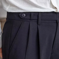 Harem Cropped Draping Slim Fit Skinny Men's Casual Pants Black | Old Money Menswear Prendersons