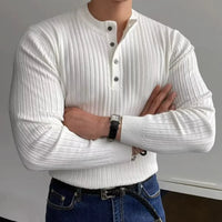 Men's Henry Collar Shirt - White