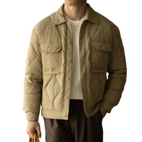 High Density Duck Down Seamless Lapel Down Jacket Men's Autumn And Winter New Prendersons