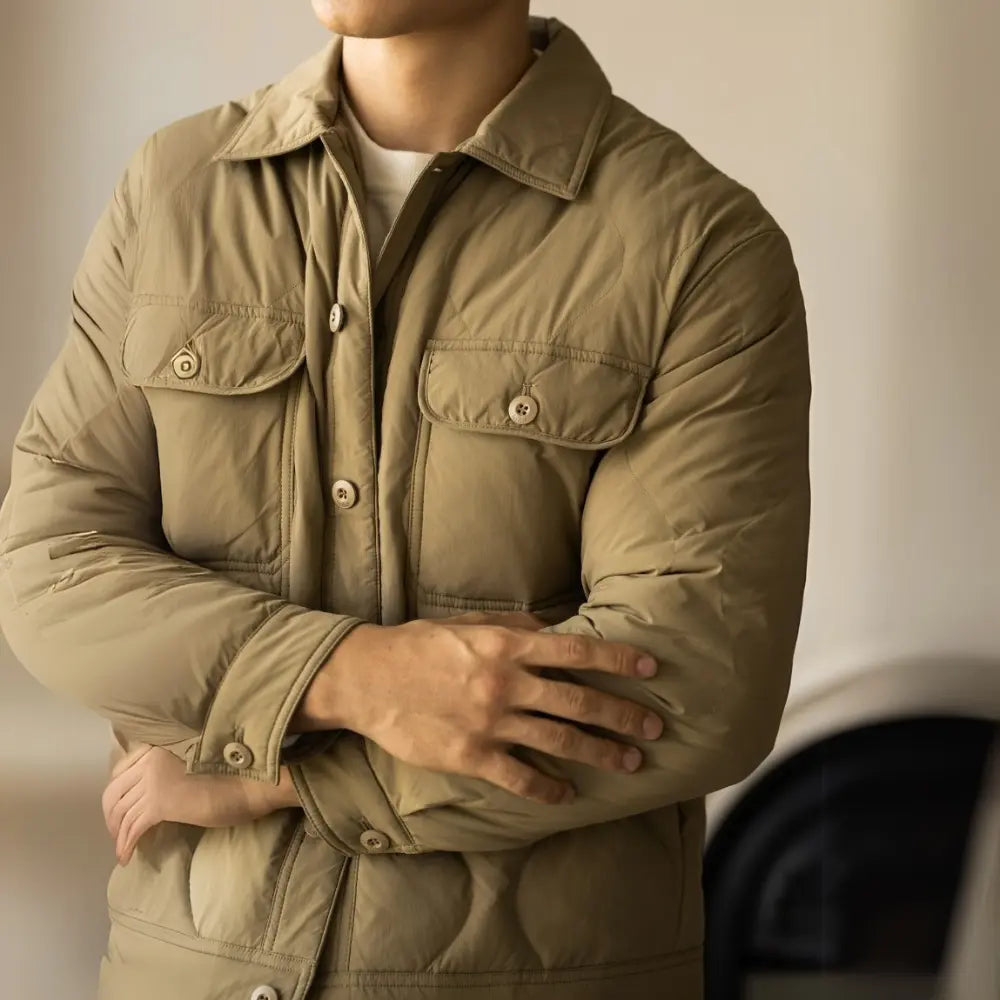 High Density Duck Down Seamless Lapel Down Jacket Men's Autumn And Winter New Prendersons