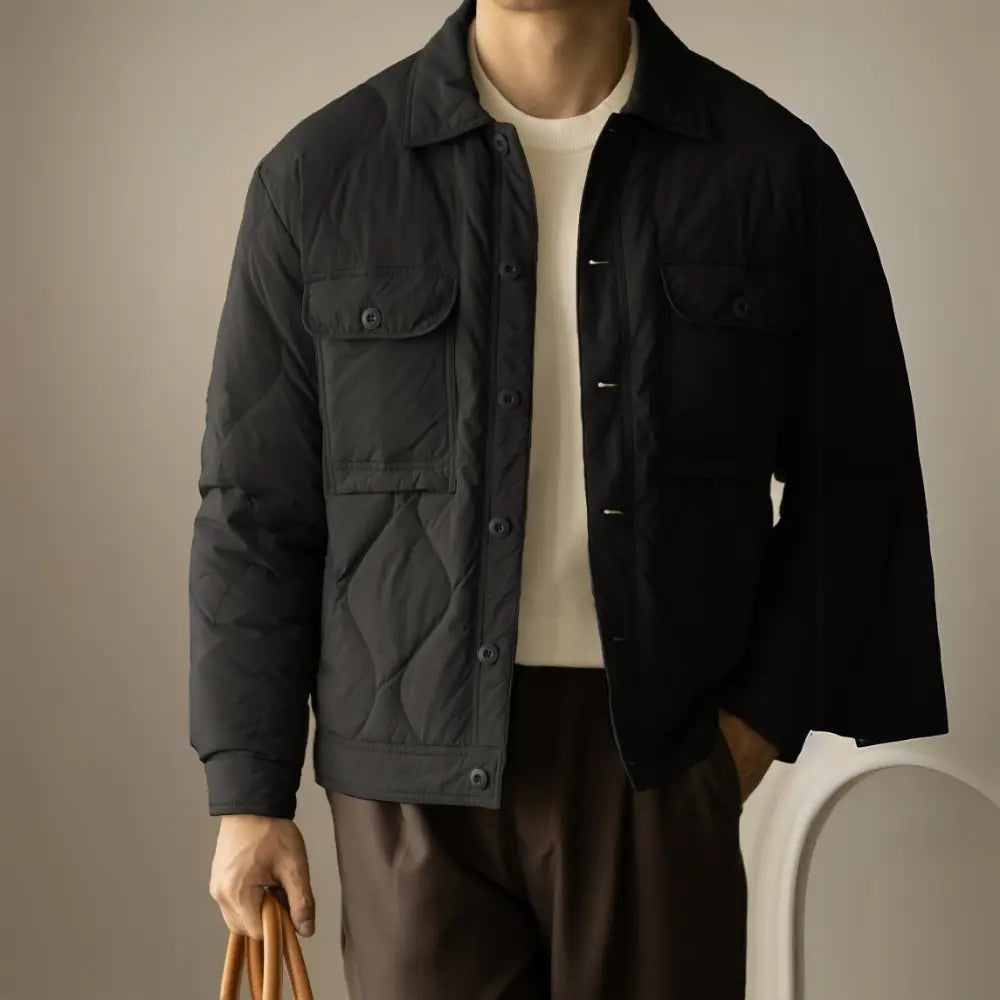 High Density Duck Down Seamless Lapel Down Jacket Men's Autumn And Winter New Prendersons
