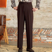 High Waist Baggy Straight Trousers Gentry Non-ironing Trousers Prendersons