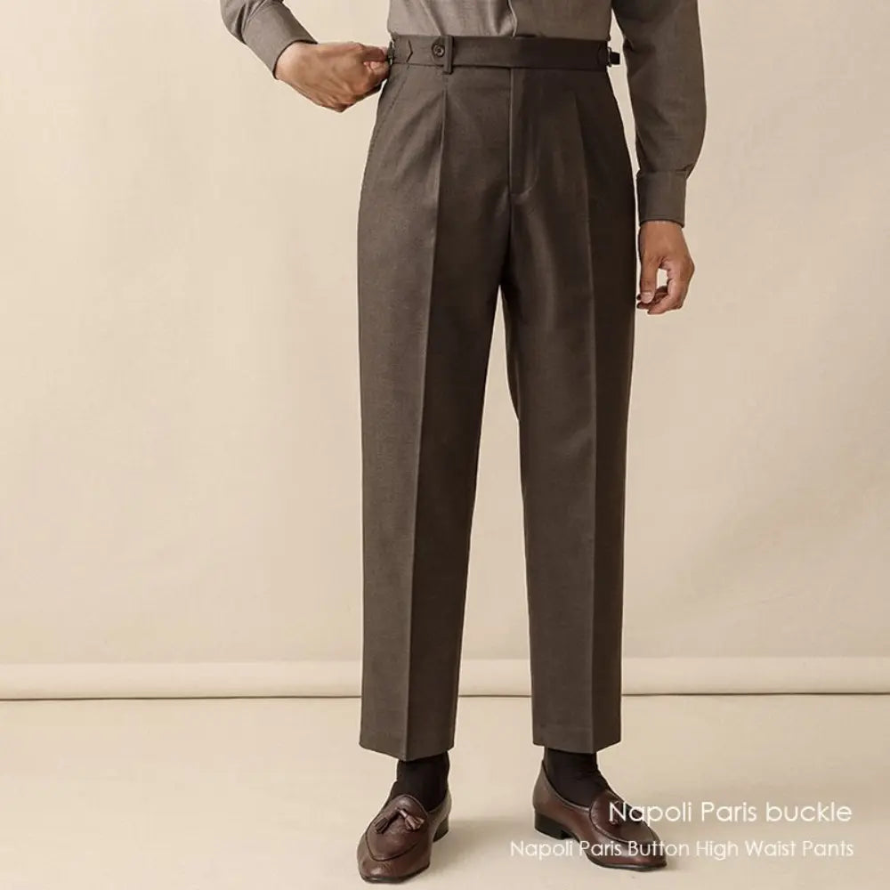 High Waist Suit Pants – Linen | Spring Business Casual | Old Money Menswear