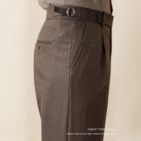 High Waist Suit Pants Men's Spring And Summer Straight Prendersons