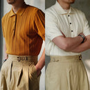 Vertical stripe slim T-shirt men
