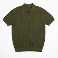 Vertical stripe slim T-shirt men