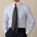 Italian Business Color Matching Pinhole Collar Non-ironing Striped Long Sleeve Shirt Prendersons