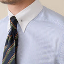 Italian Business Color Matching Pinhole Collar Non-ironing Striped Long Sleeve Shirt Prendersons