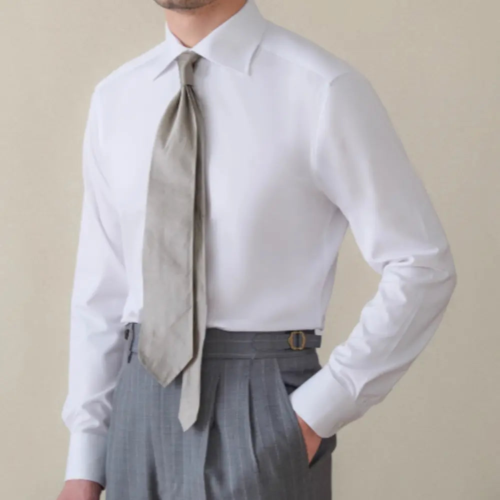 Italian Windsor Collar Long Sleeves Iron Free shirt – Light Blue, White, Fog Blue | Business Casual