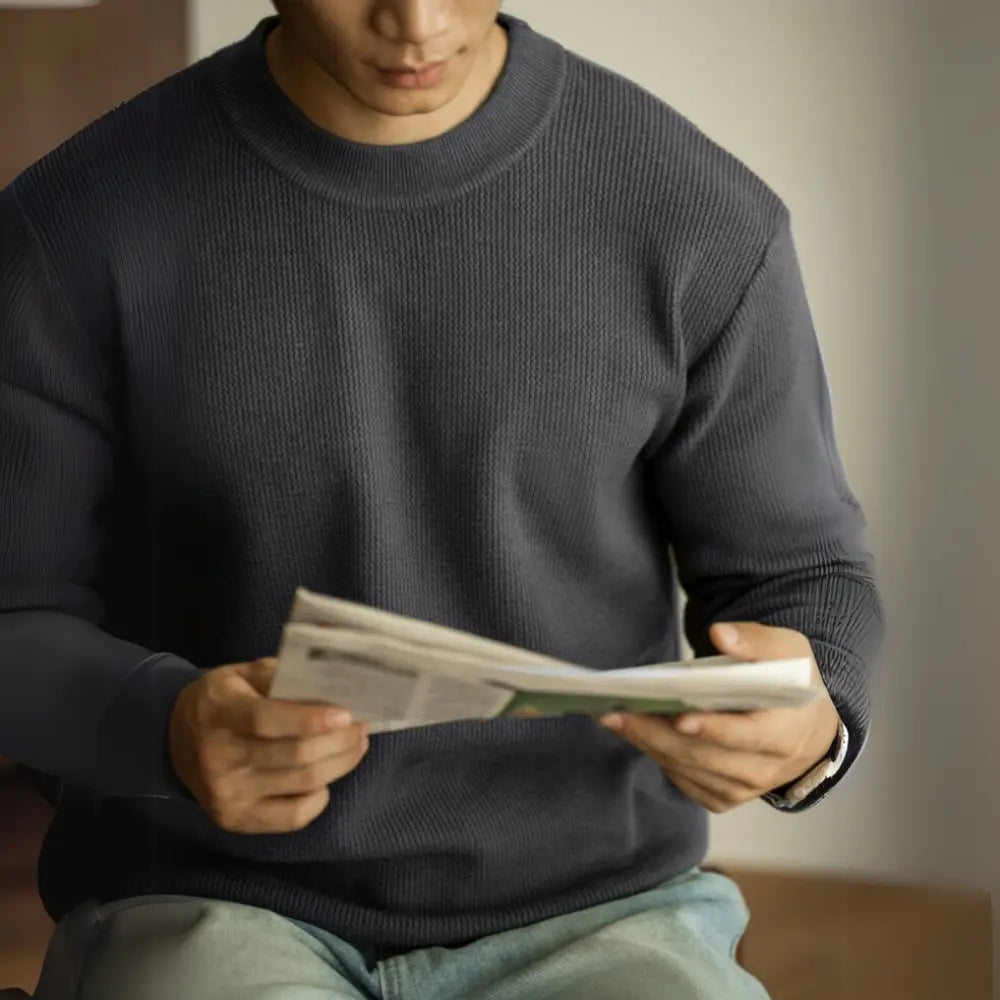 Jacquard Autumn And Winter Crew Neck Pullover Sweater Men Prendersons