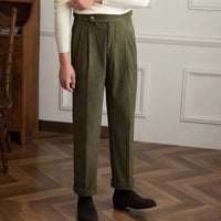 Japanese-style Retro Fashion Corduroy High Waist Suit Pants Prendersons