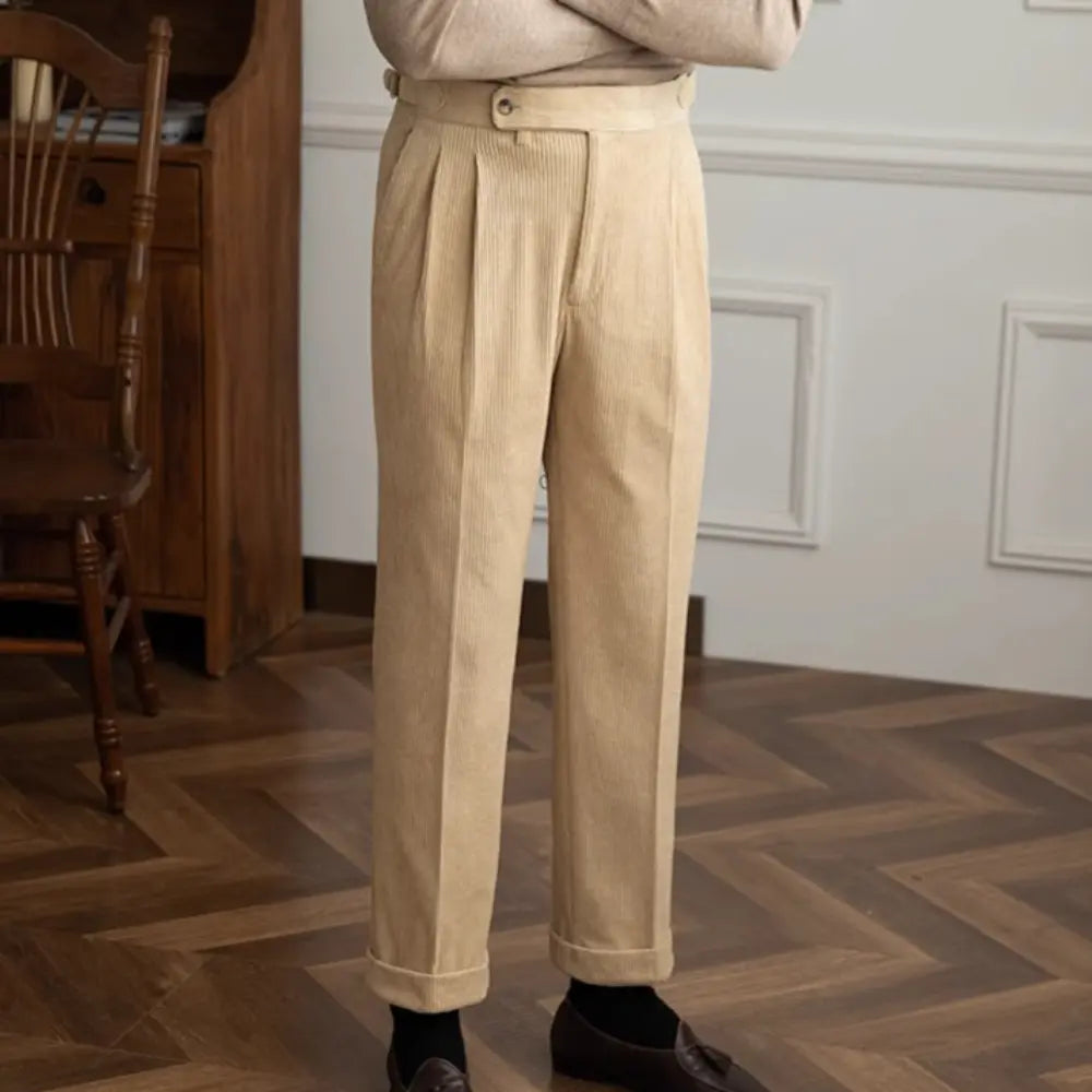 Japanese-style Retro Fashion Corduroy High Waist Suit Pants Prendersons