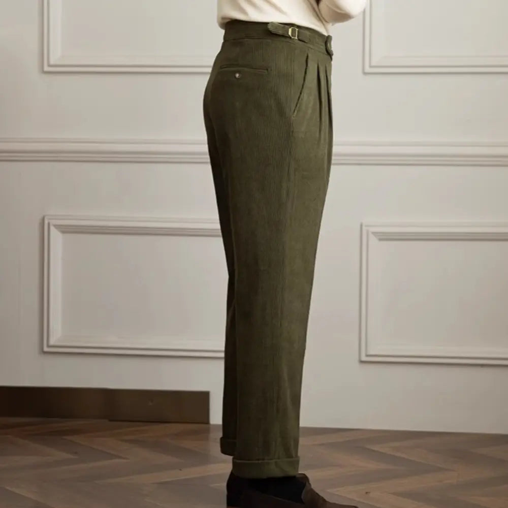 Japanese-style Retro Fashion Corduroy High Waist Suit Pants Prendersons