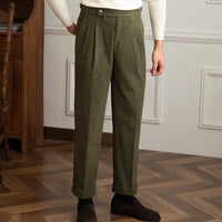 Japanese-style Retro Fashion Corduroy High Waist Suit Pants Prendersons